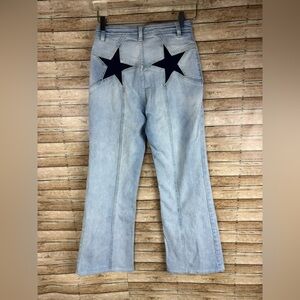 Free People Firecracker Flare Jeans Women's 27 (27/32.5) Blue  Star
